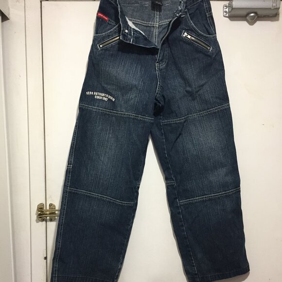 VINTAGE EXCO PATCHWORK WIDE LEG JEANS SIZE 26 - Picture 3 of 11